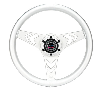 NRG  - ARROW CUTOUT ALUMINUM STEERING WHEEL