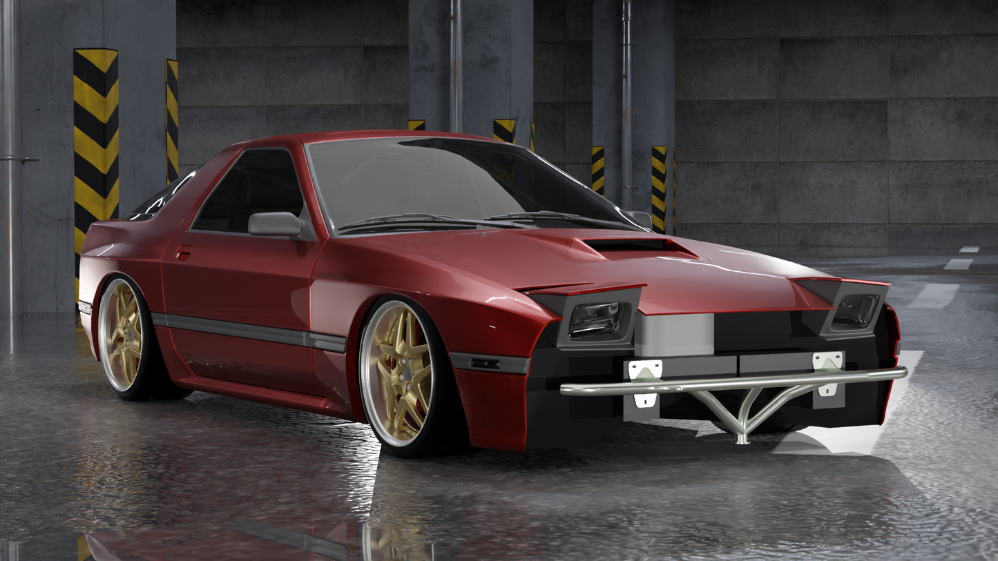 True Focus Fabrication - Mazda RX-7 FC - Front Standard Bash Bar