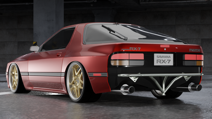 True Focus Fabrication - Mazda RX-7 FC - Rear Standard Bash Bar