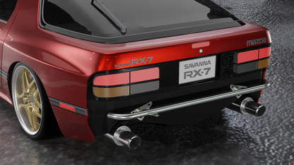 True Focus Fabrication - Mazda RX-7 FC - Rear Standard Bash Bar