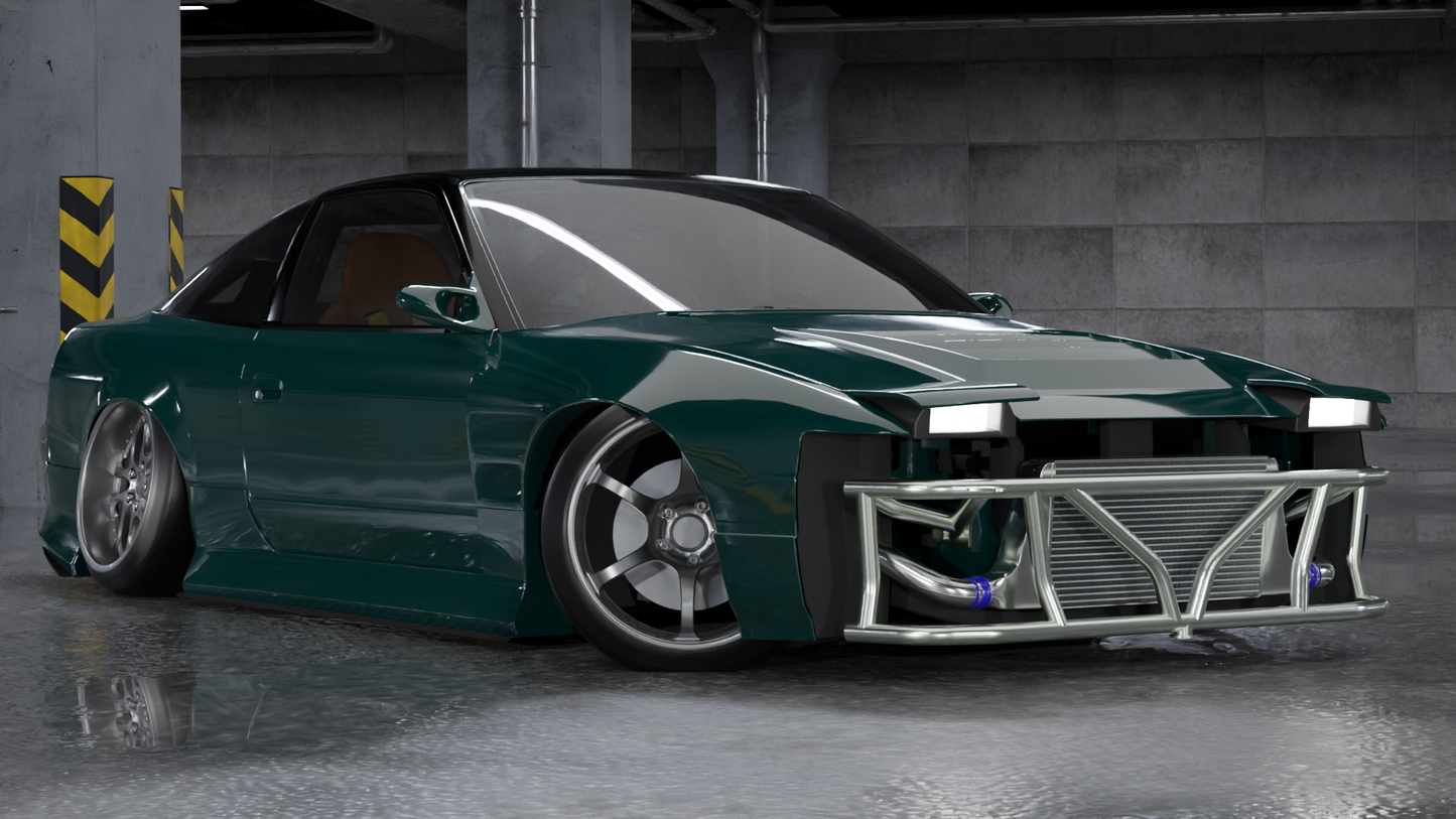 True Focus Fabrication - Nissan S13/S14/S15/R32 - Front Dual Row Bash Bar - Type 2