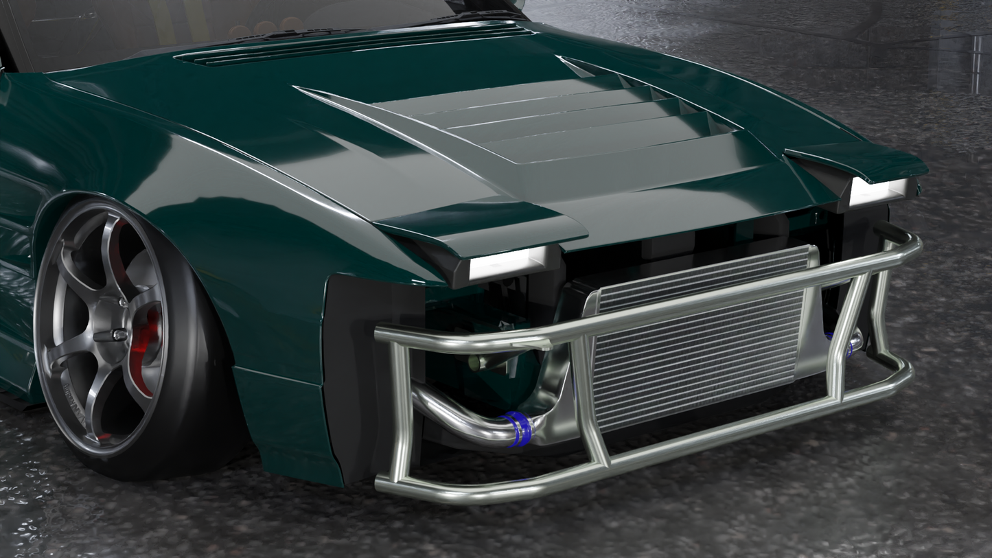 True Focus Fabrication - Nissan S13 Pop Up Headlight - Front Dual Row Bash Bar