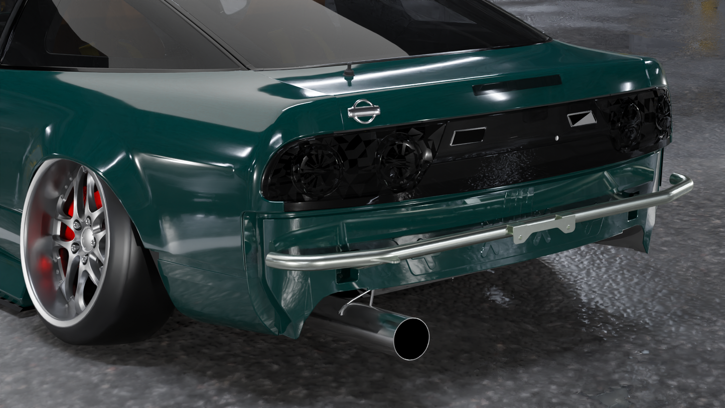 True Focus Fabrication - Nissan 240SX S13 Hatchback - Rear Standard Bash Bar