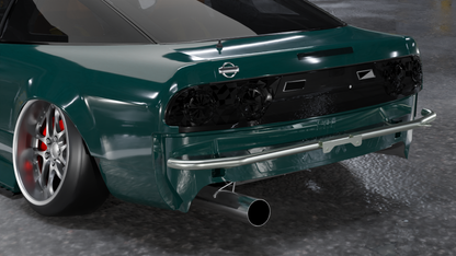 True Focus Fabrication - Nissan 240SX S13 Hatchback - Rear Standard Bash Bar