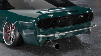 True Focus Fabrication - Nissan 240SX S13 Hatchback - Rear Standard Bash Bar