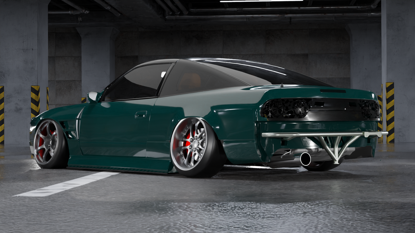 True Focus Fabrication - Nissan 240SX S13 Hatchback - Rear Standard Bash Bar
