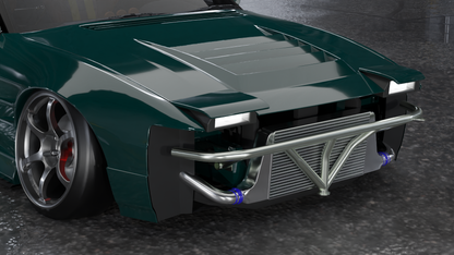 True Focus Fabrication - Nissan 240SX S13 Pop Up Headlights - Front Standard Bash Bar