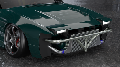 True Focus Fabrication - Nissan 240SX S13 Pop Up Headlights - Front Standard Bash Bar