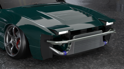 True Focus Fabrication - Nissan 240SX S13 Pop Up Headlights - Front Standard Bash Bar