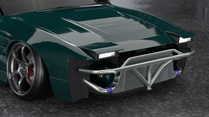True Focus Fabrication - Nissan 240SX S13 Pop Up Headlights - Front Standard Bash Bar