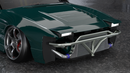 True Focus Fabrication - Nissan 240SX S13 Pop Up Headlights - Front Standard Bash Bar