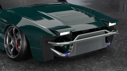 True Focus Fabrication - Nissan 240SX S13 Pop Up Headlights - Front Standard Bash Bar