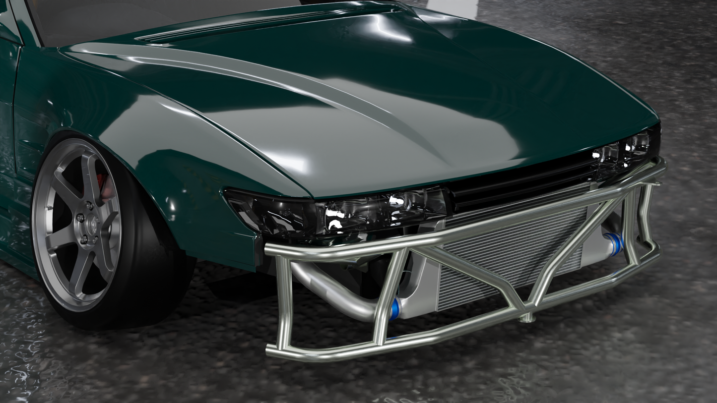 True Focus Fabrication - Nissan S13/S14/S15/R32 - Front Dual Row Bash Bar - Type 1