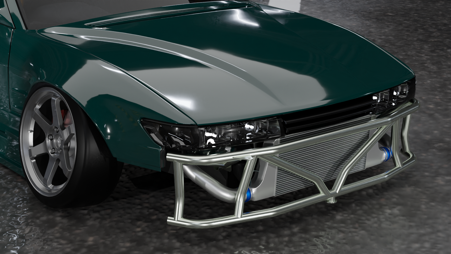 True Focus Fabrication - Nissan S13/S14/S15/R32 - Front Dual Row Bash Bar - Type 1