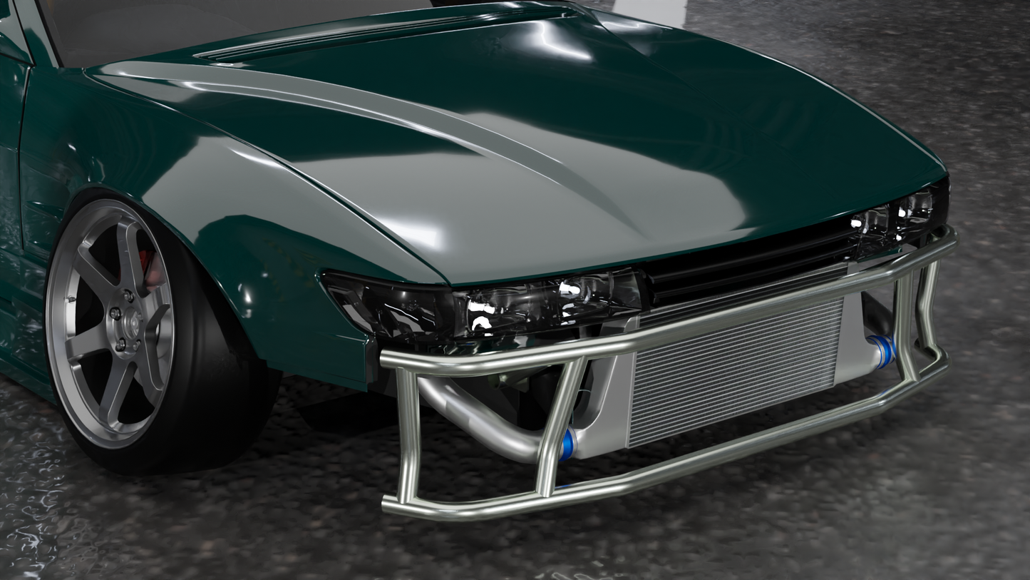 True Focus Fabrication - Nissan S13/S14/S15/R32 - Front Dual Row Bash Bar - Type 1