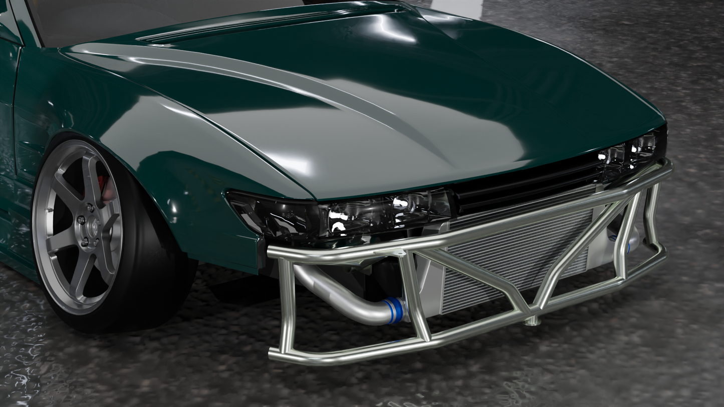 True Focus Fabrication - Nissan S13/S14/S15/R32 - Front Dual Row Bash Bar - Type 2