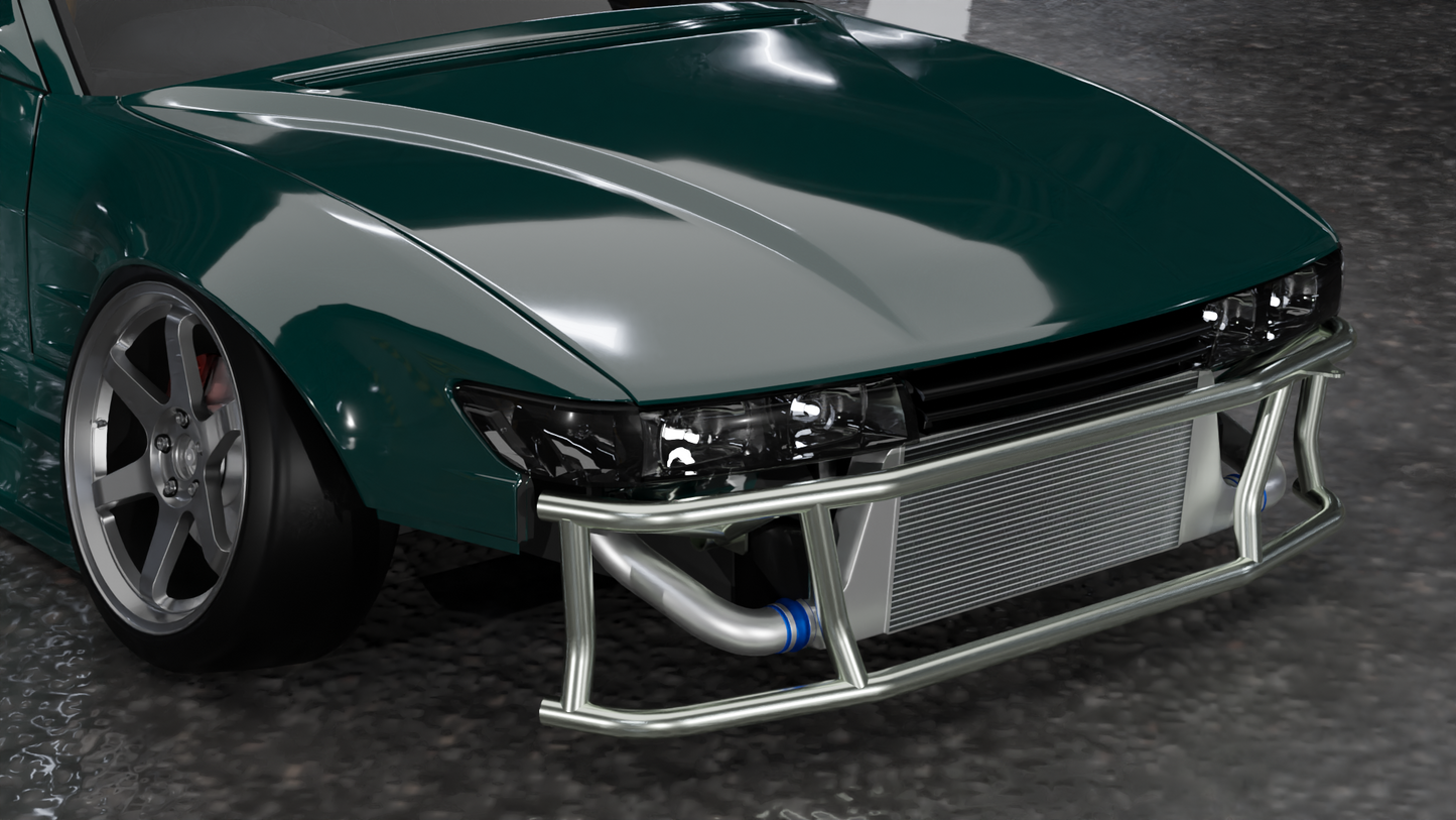 True Focus Fabrication - Nissan S13/S14/S15/R32 - Front Dual Row Bash Bar - Type 2