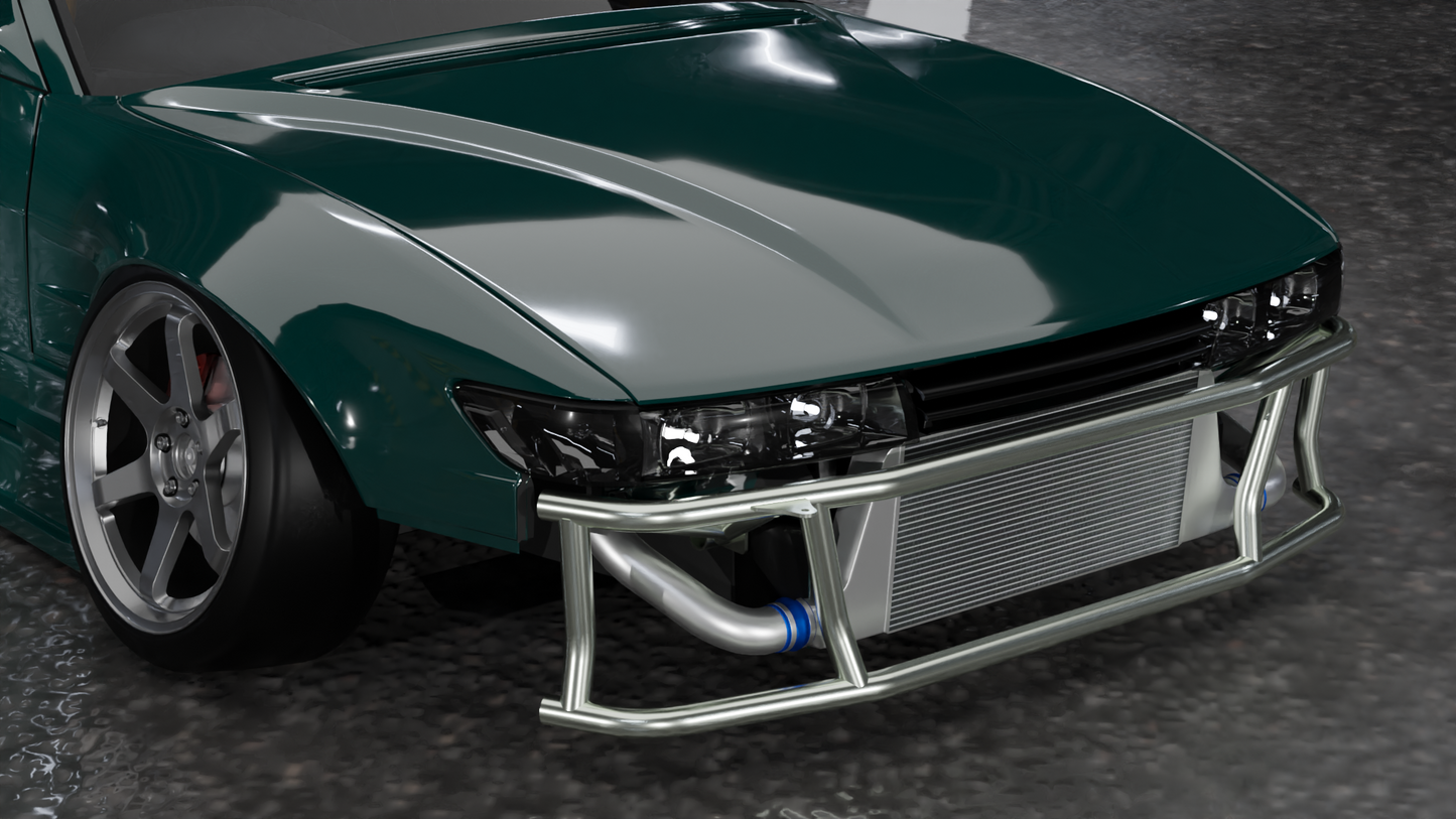 True Focus Fabrication - Nissan S13/S14/S15/R32 - Front Dual Row Bash Bar - Type 2