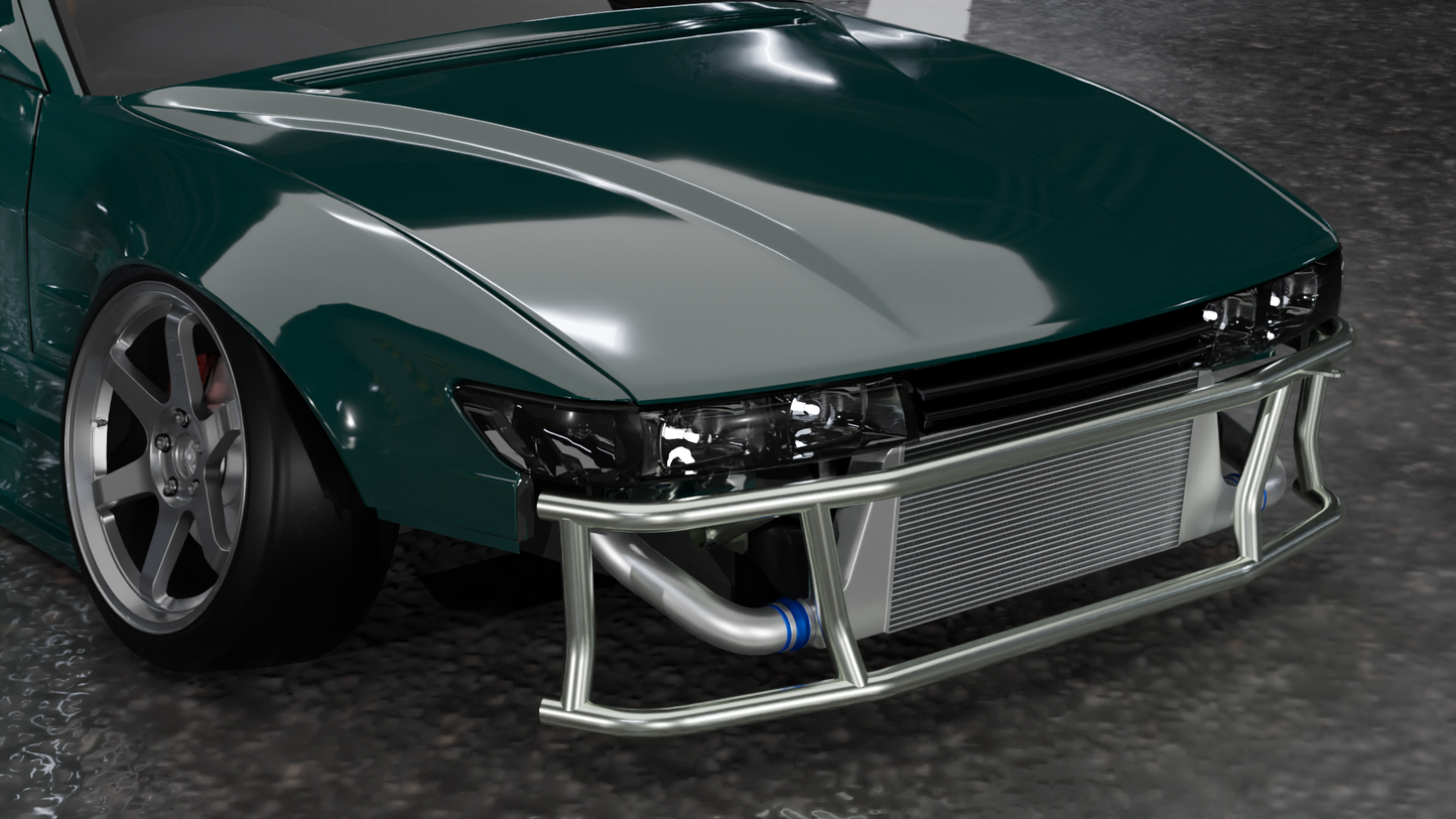 True Focus Fabrication - Nissan S13/S14/S15/R32 - Front Dual Row Bash Bar - Type 2