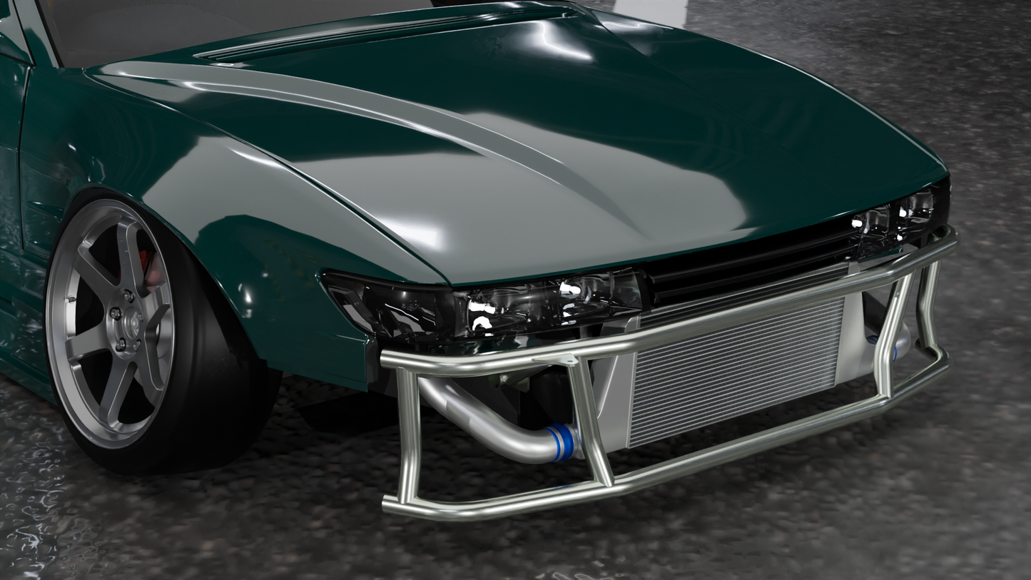 True Focus Fabrication - Nissan Silvia S13 - Front Dual Row Bash Bar