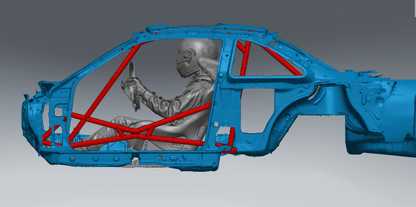 CAGEKITS - NISSAN SILVIA S14 FD Spec – Non-gutted X Door Bar Roll Cage