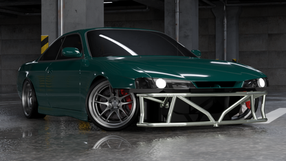 True Focus Fabrication - Nissan S13/S14/S15/R32 - Front Dual Row Bash Bar - Type 1