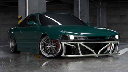 True Focus Fabrication - Nissan S13/S14/S15/R32 - Front Dual Row Bash Bar - Type 2