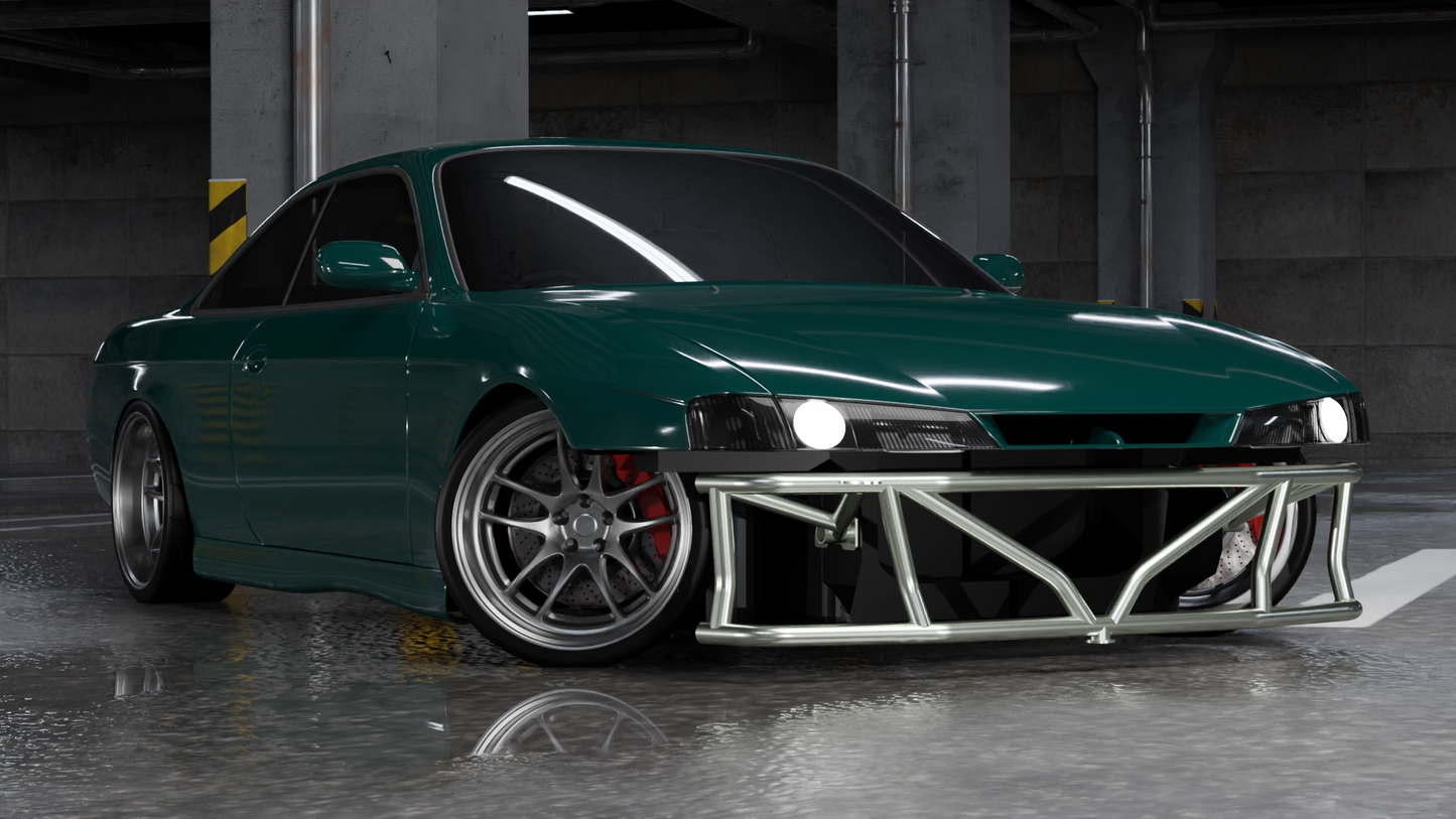 True Focus Fabrication - Nissan 240SX S14 - Front Dual Row Bash Bar