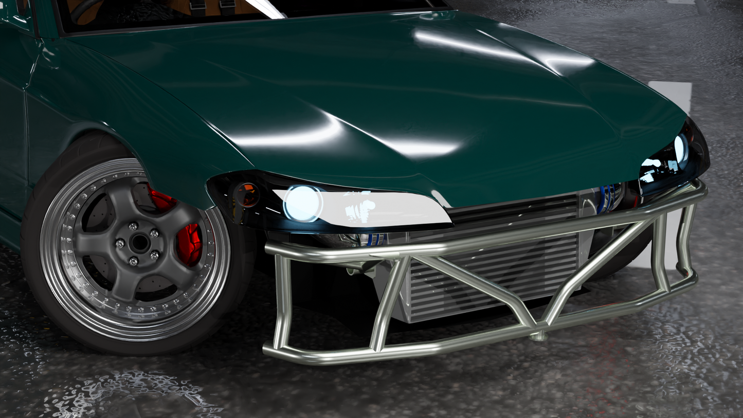True Focus Fabrication - Nissan S13/S14/S15/R32 - Front Dual Row Bash Bar - Type 1