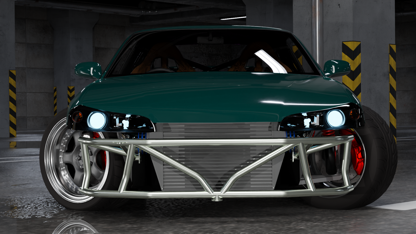 True Focus Fabrication - Nissan S13/S14/S15/R32 - Front Dual Row Bash Bar - Type 1