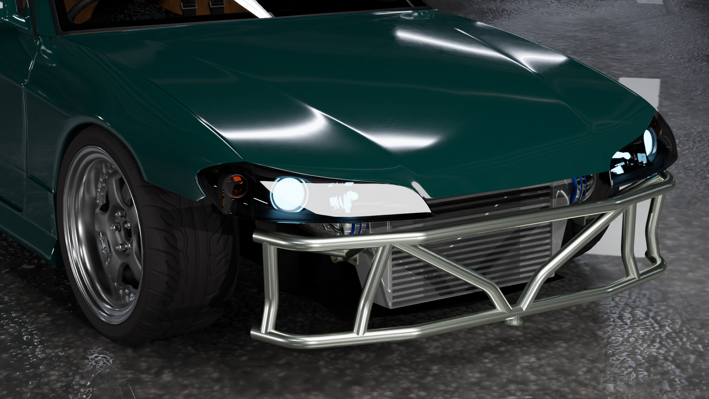 True Focus Fabrication - Nissan S13/S14/S15/R32 - Front Dual Row Bash Bar - Type 1