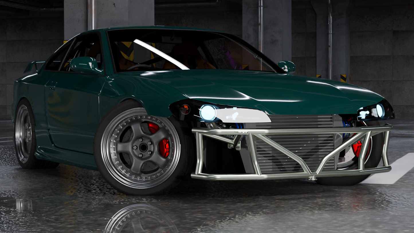 True Focus Fabrication - Nissan S13/S14/S15/R32 - Front Dual Row Bash Bar - Type 2