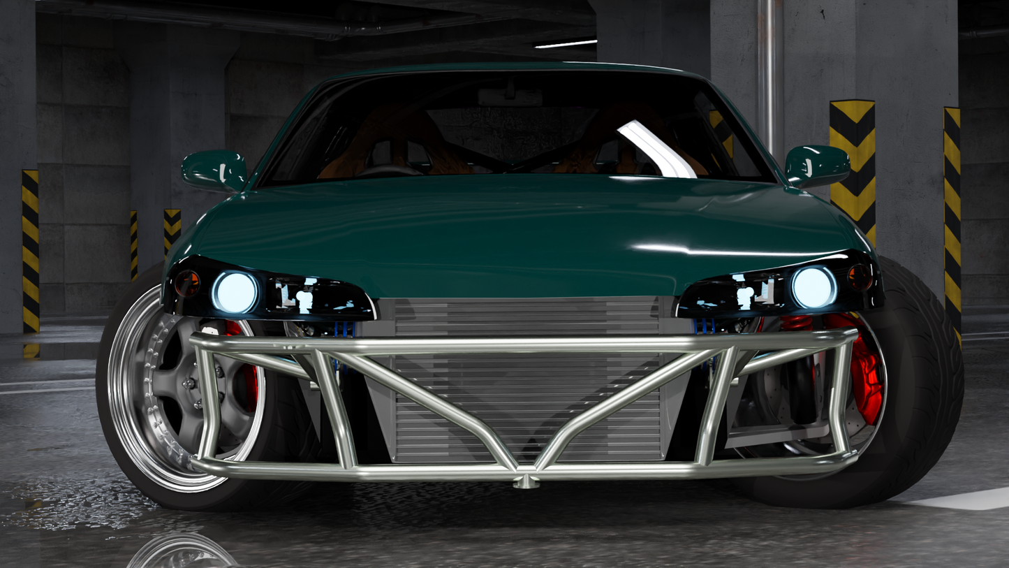 True Focus Fabrication - Nissan S13/S14/S15/R32 - Front Dual Row Bash Bar - Type 2