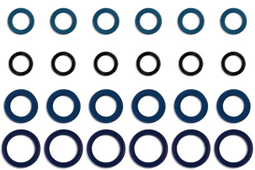 Fuel Injector Clinic - Seal kit for Fuel Injector Clinic low-z 3000GT VR4, RB26, or 7M-GTE injectors  (Scribed part numbers ending in "K") (slk-135-185x6-k)