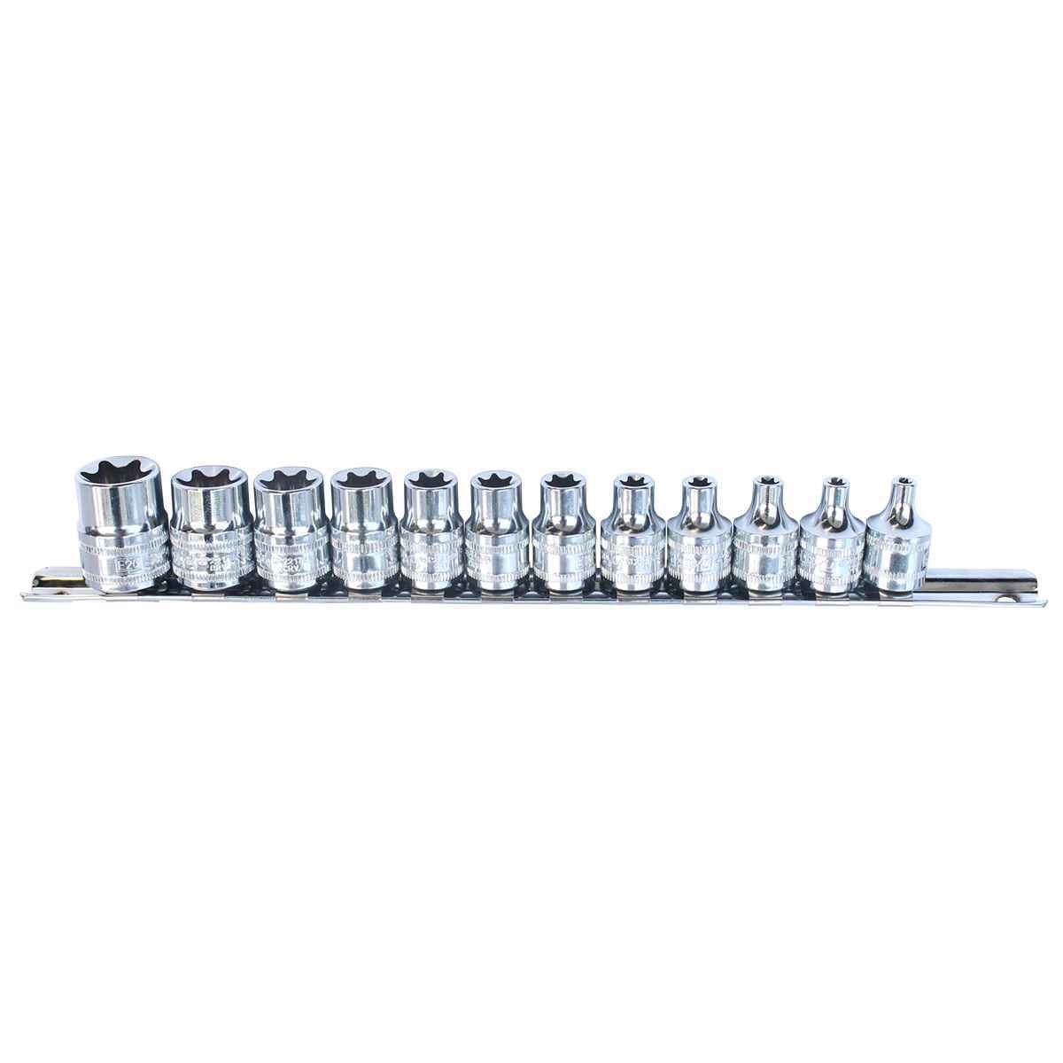 SP Tools USA - 12PC 3/8" DRIVE E-TORX SOCKET RAIL