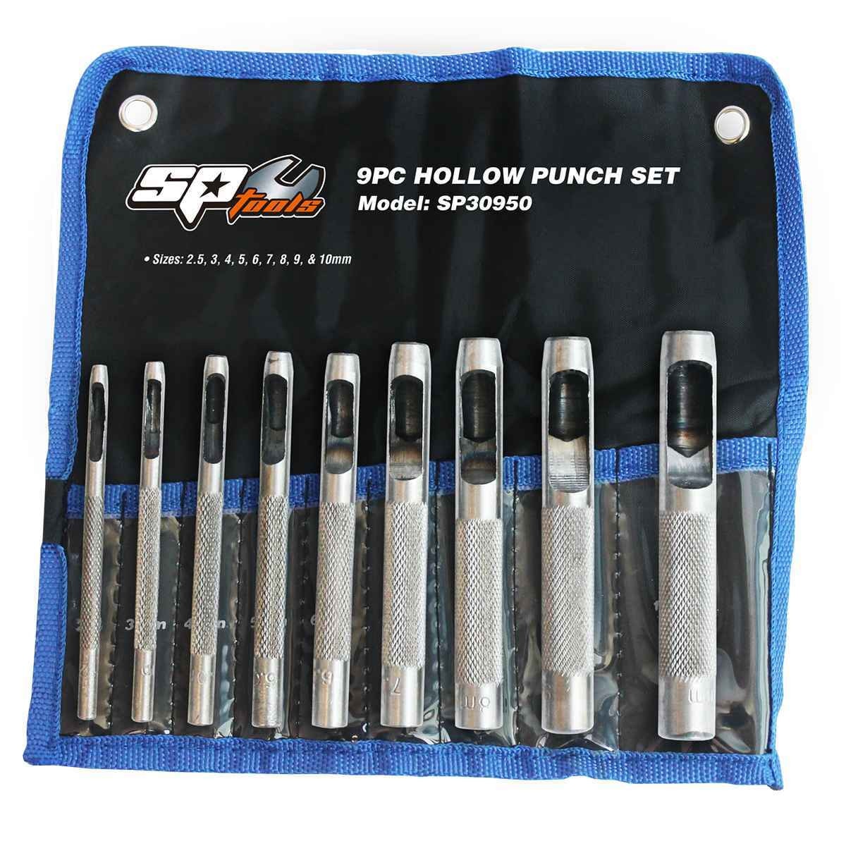 SP Tools USA - 9PC HOLLOW PUNCH SET