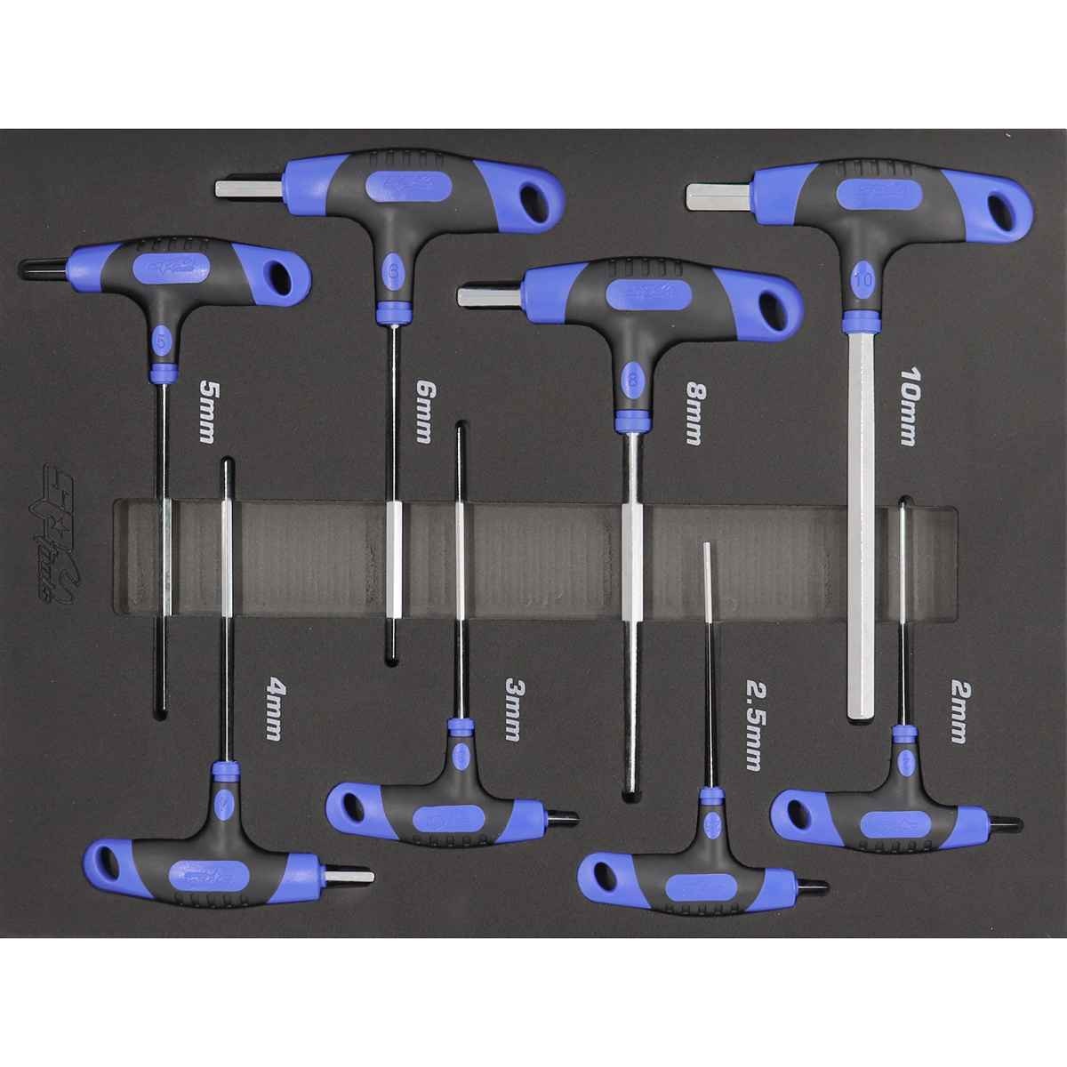SP Tools USA - 8PC METRIC HEX KEY T-HANDLE SET w/ EVA FOAM
