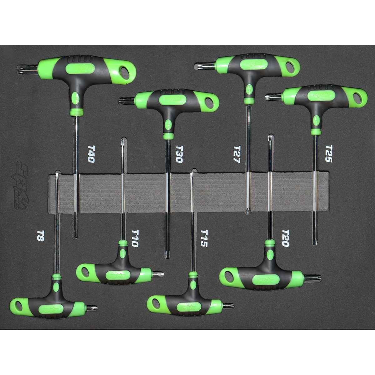 SP Tools USA - 8PC TORX HEX KEY T-HANDLE SET w/ EVA FOAM