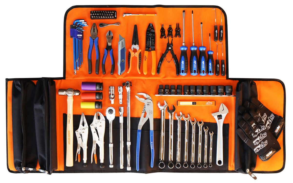 SP Tools USA - 90PC MOBILE TOOL ROLL KIT