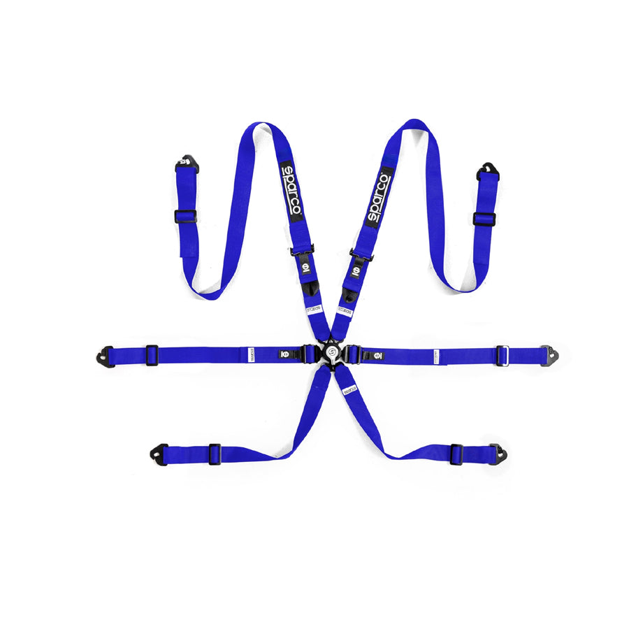 Sparco Belt H-2 PD 6pt 2in Blue Harness