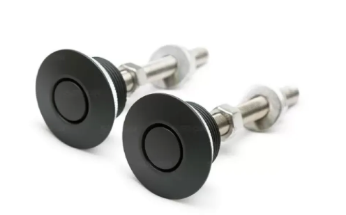 Quik Latch Ql-38 Low Profile Hood Pin Kit Black No Lock