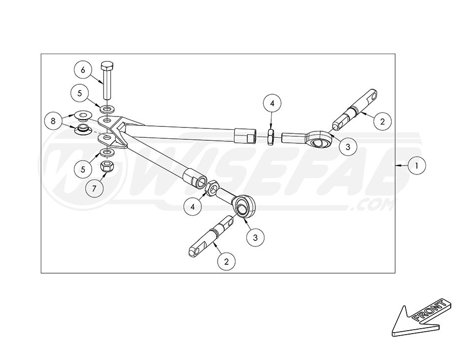 Wisefab Front Upper Control Arm - wfc60_300a