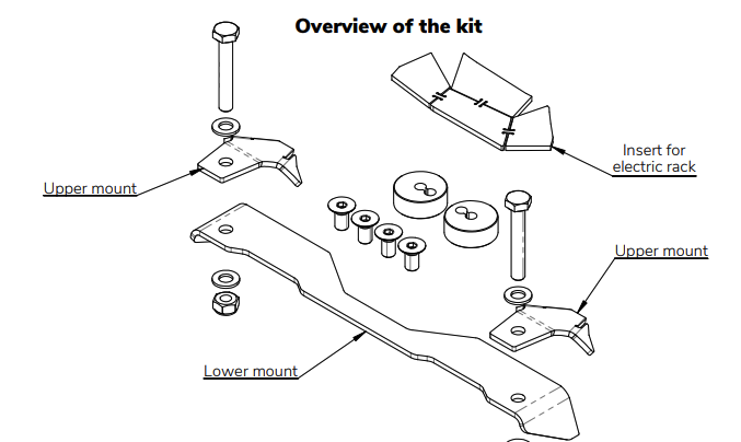 WiseFab - Toyota Supra A90 Front Steering Rack Conversion Kit To BMW E90 Steering Rack