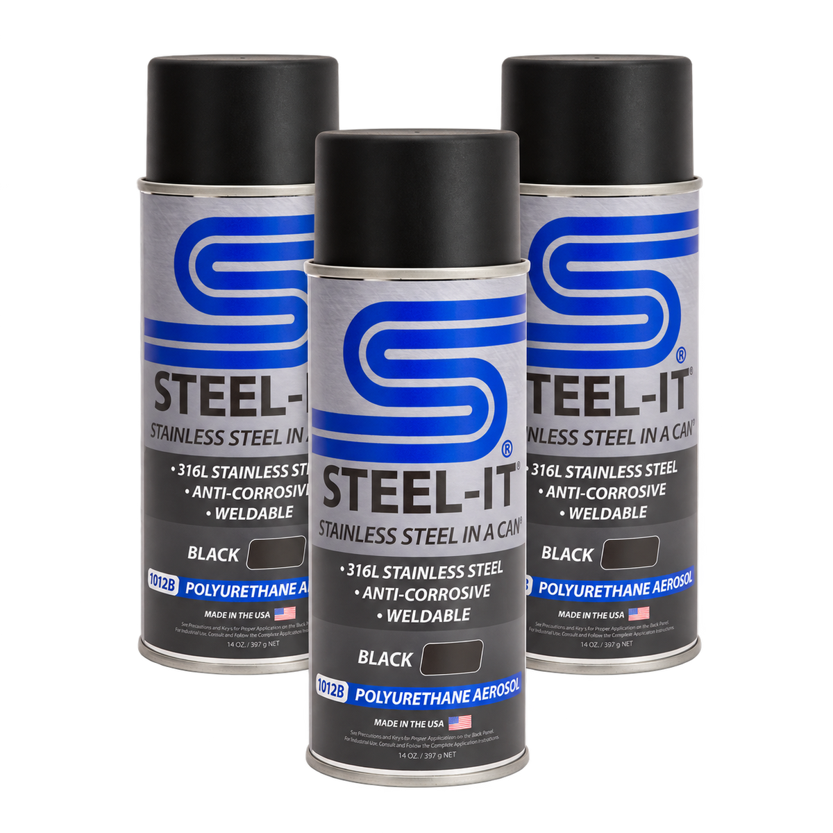 Steel-It | POLYURETHANE AEROSOL - BUY 2 GET 1 FREE - Black