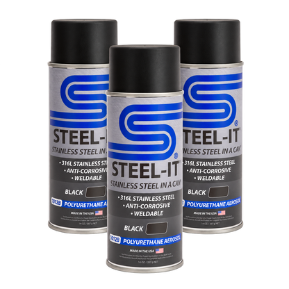 Steel-It | POLYURETHANE AEROSOL - BUY 2 GET 1 FREE - Black