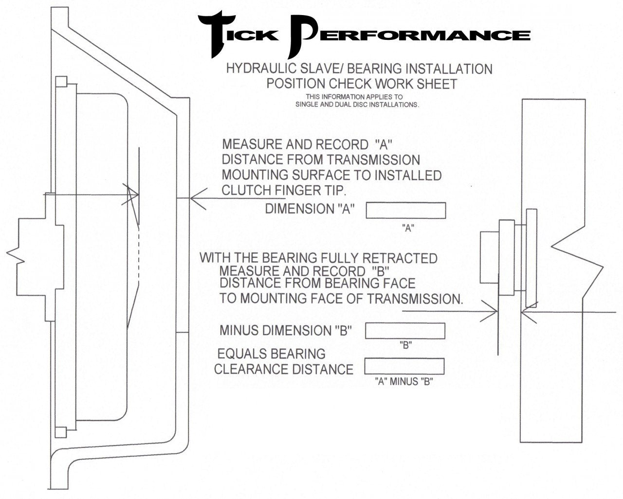 Tick Performance - Slave Cylinder Shim (.113")