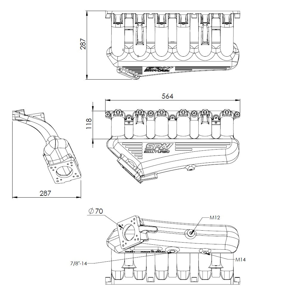 BMW E36 325 328 M3 (M50/M52) CAST ALUMINUM INTAKE MANIFOLD OEM THROTTLE