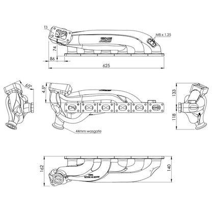 BMW E36 325 328 (M50/M52) TWIN SCROLL TOP MOUNT CAST TURBO MANIFOLD V-BAND WASTEGATE