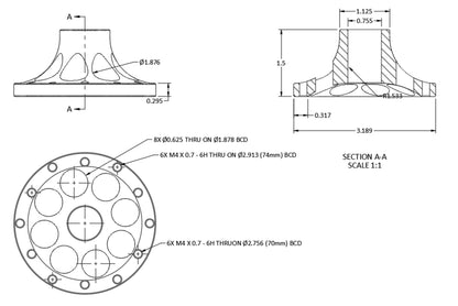 FDF Raceshop - Steering Column Weld On Adaptor