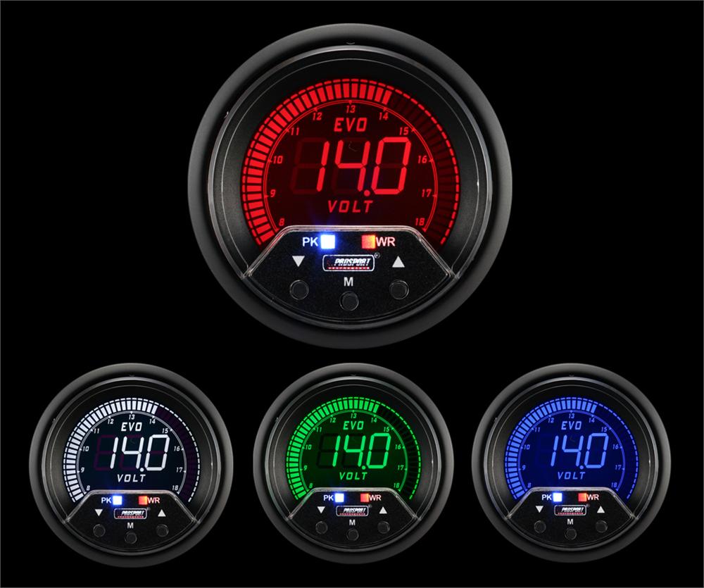 Prosport Gauges - 2-3/8" Premium Evo Electrical Volt Gauge